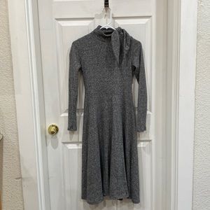 Zara Tie-Neck Midi Sweater Dress